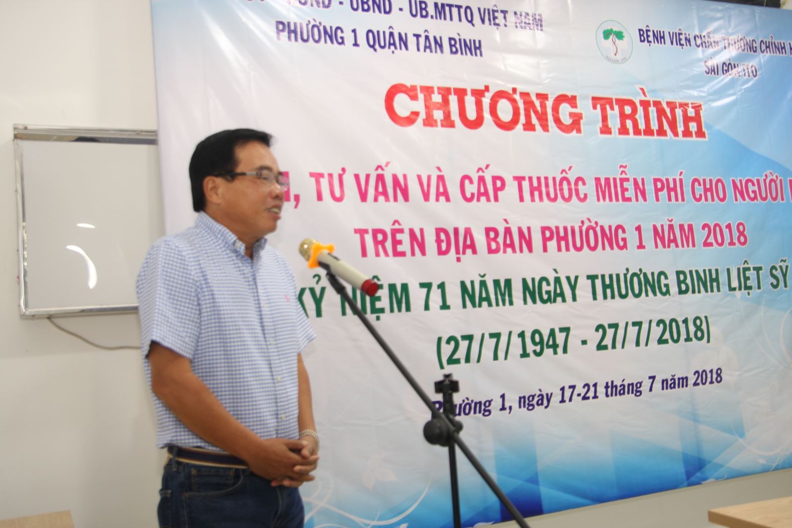 Ông Phạm Thế Đồng - Chủ tịch HĐQT Hệ thống Bệnh viện CTCH Sài Gòn ITo phát biểu tại buổi lễ